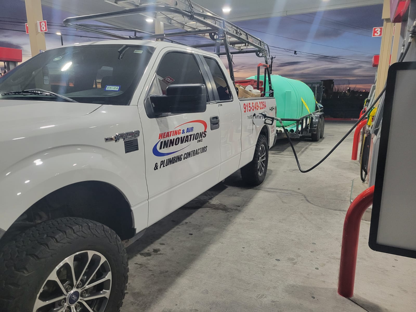 HVAC equipment being transported